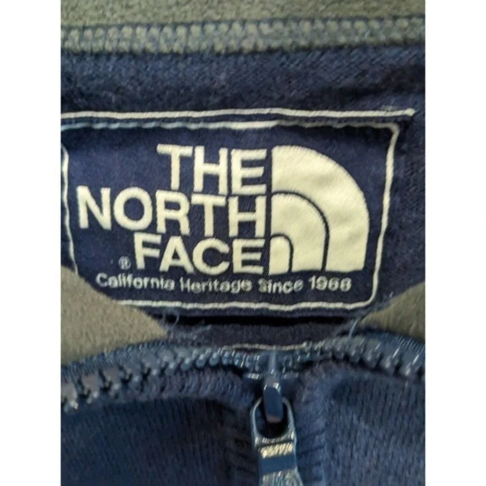 The‎ North Face Sweater Men Large Pullover blue Wool Blend 1/4 Zip Size Large